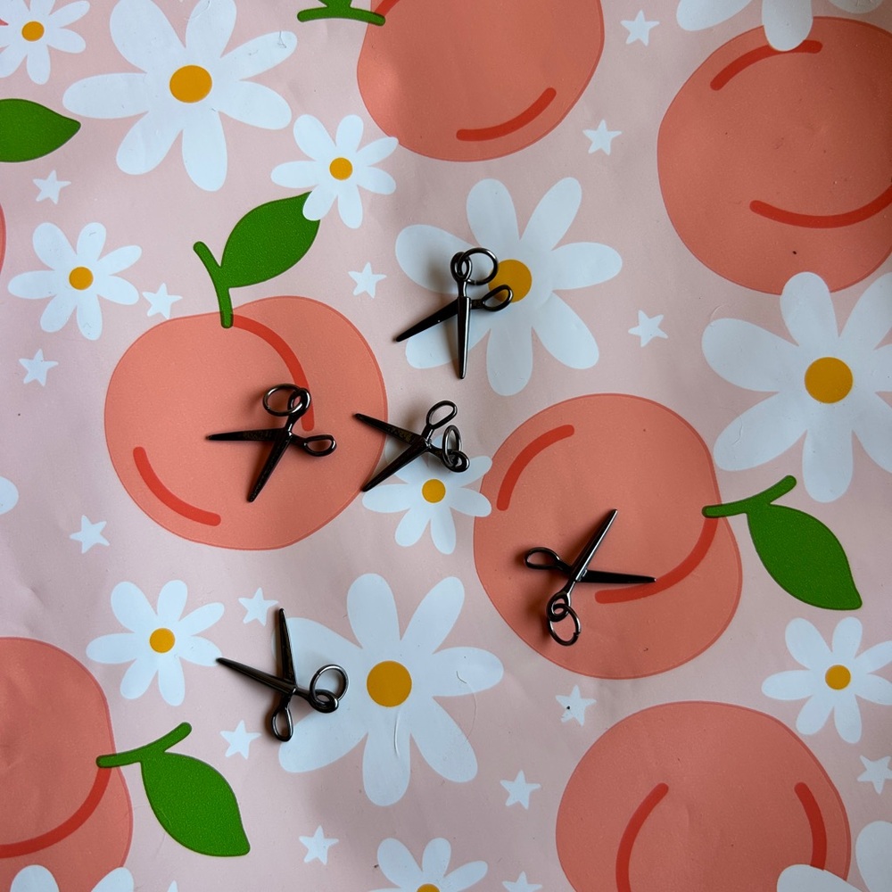 ONE - Black Scissor Charm Pendant - Cute Cosmologist Accessory